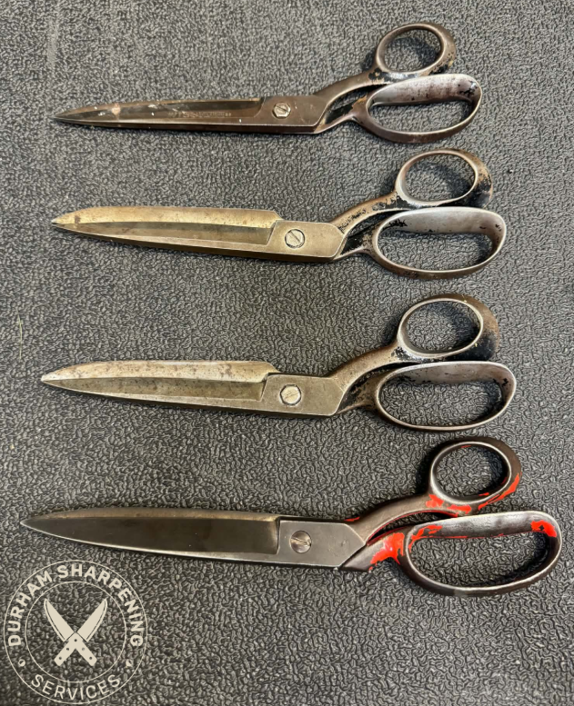 Fabric and tailoring shears – sharpened, set of four