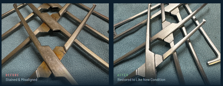 Vet instruments – before and after